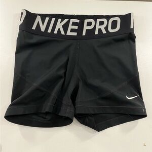 Nike Pros 3 Inch Black Spandex Small Compression shorts